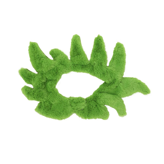 Grinch Plush Headband with Furry Collar Set