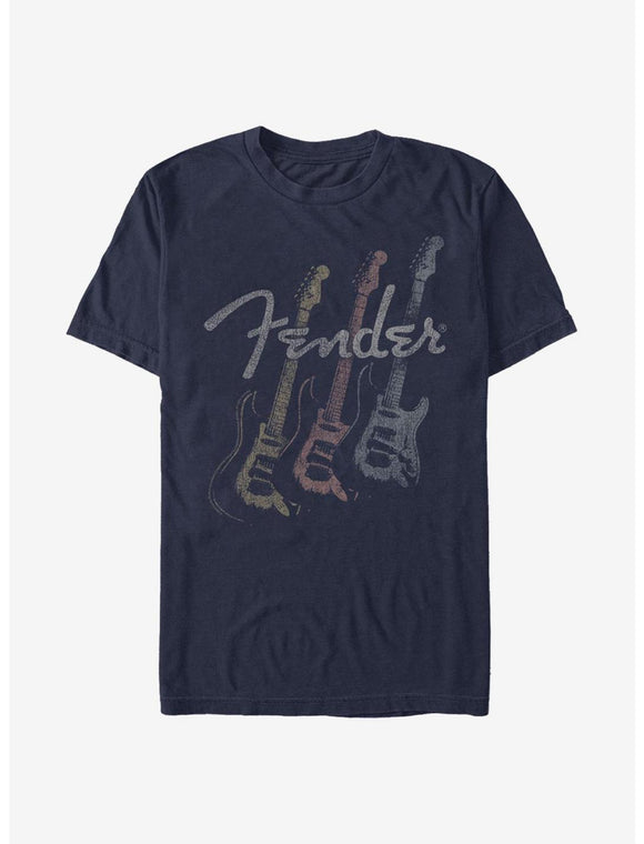 Men's Navy Blue Fender Triple Fret T-Shirt