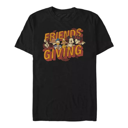 Men's Disney Mickey Mouse Friendsgiving T-Shirt Tee