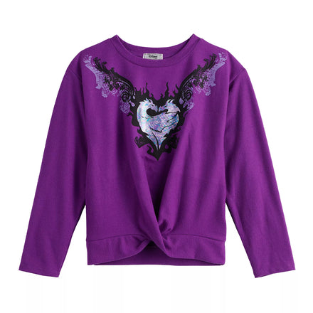 Disney's D-Signed Descendants 3 Girls 7-16 Dragon Heart Sweatshirt Purple
