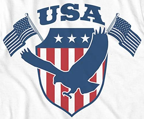 Men's USA Flag Eagle Home of The Brave T-Shirt Tee