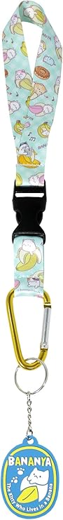 Bananya Wristlet Keychain | Bananya Cat Wrist Lanyard For Key, Wallet, Cell Phone, ID Badges - Rex Distributor, Inc. Wholesale Licensed Products and T-shirts, Sporting goods,