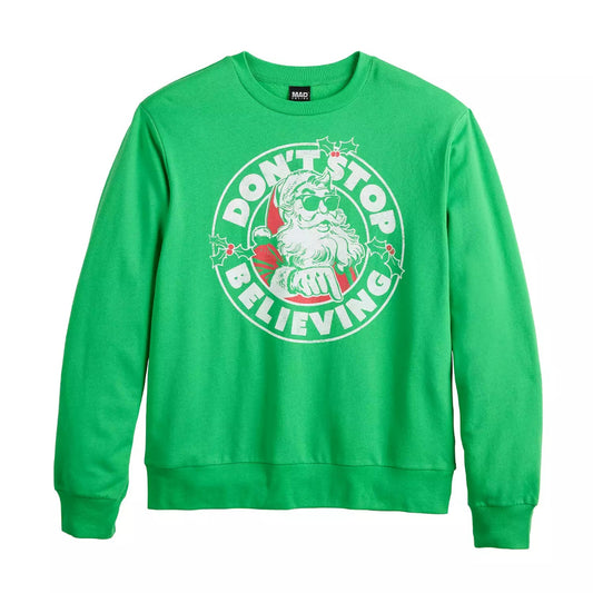 Men's Holiday Don't Stop Believing Graphic Sweatshirt