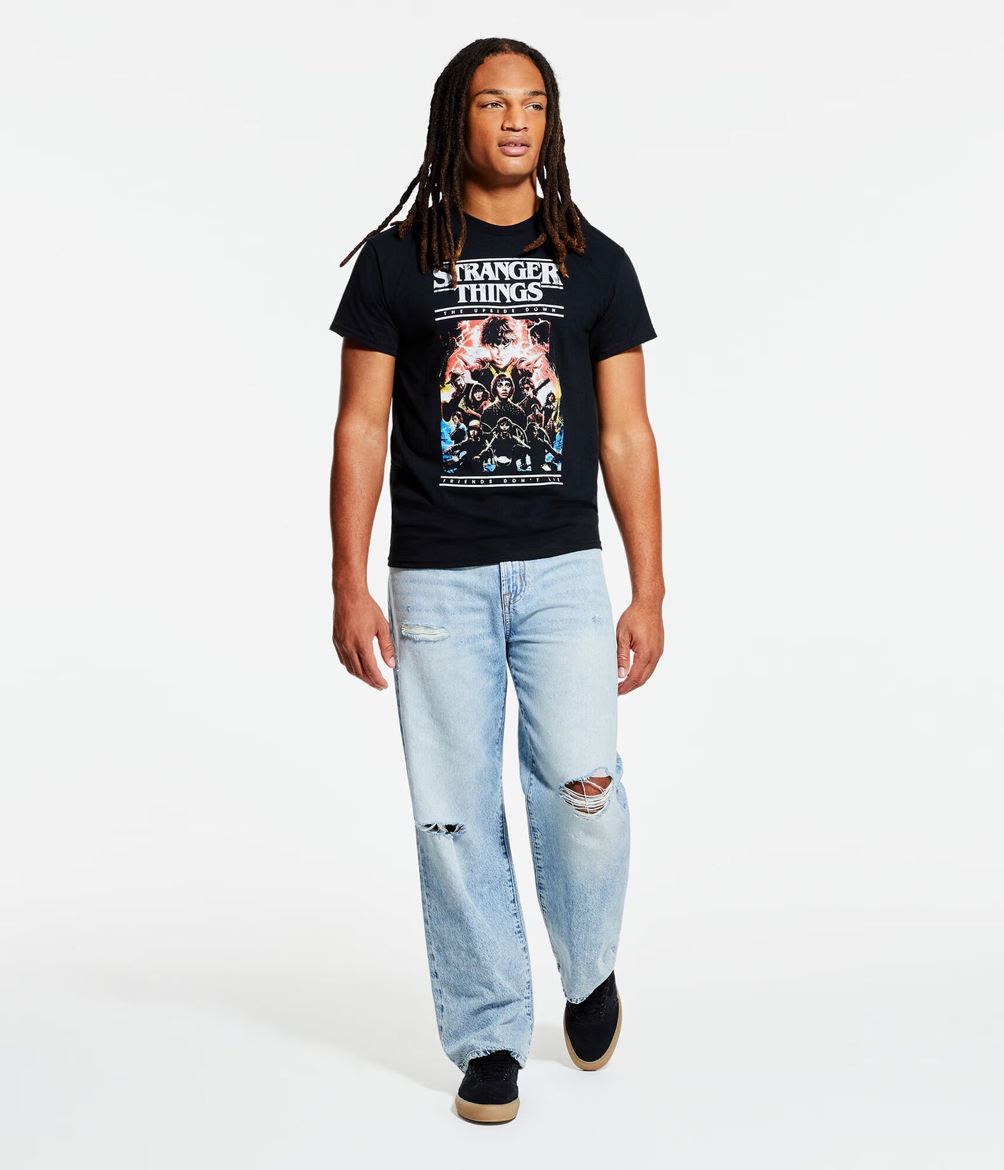 Men's Stranger Things The Upside Down & Friends Don't Lie Graphic Tee T-Shirt