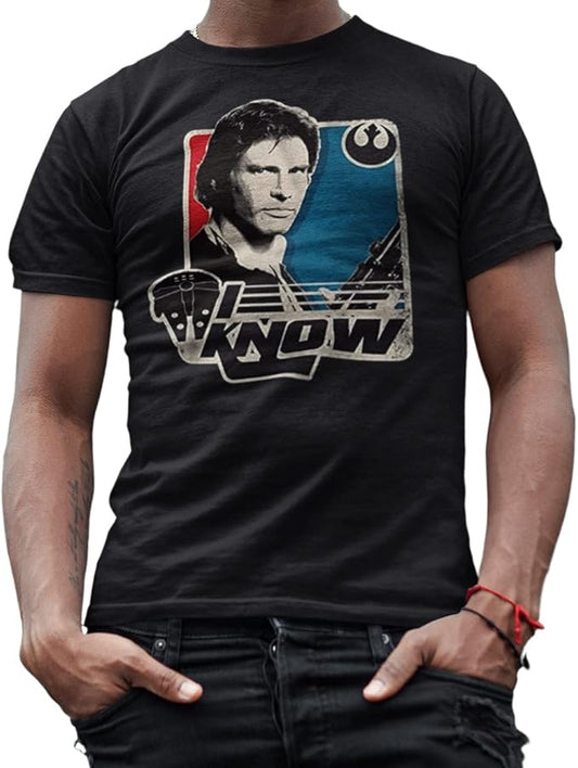 Men's Star Wars Han Solo I Know Graphic T-Shirts Tee