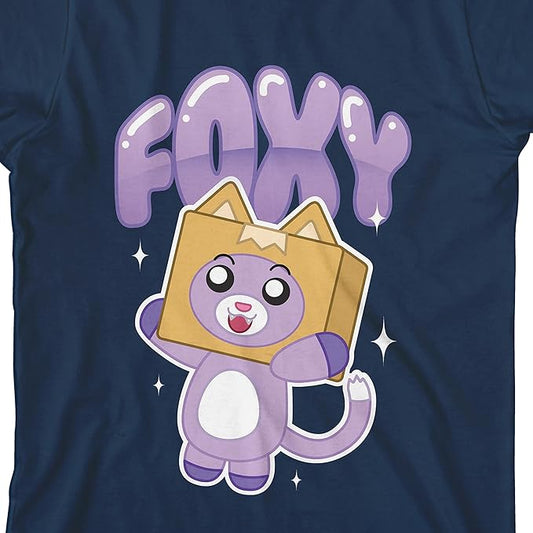 Youth LankyBox Glittering Foxy with Bubbly Text T-Shirt Tee