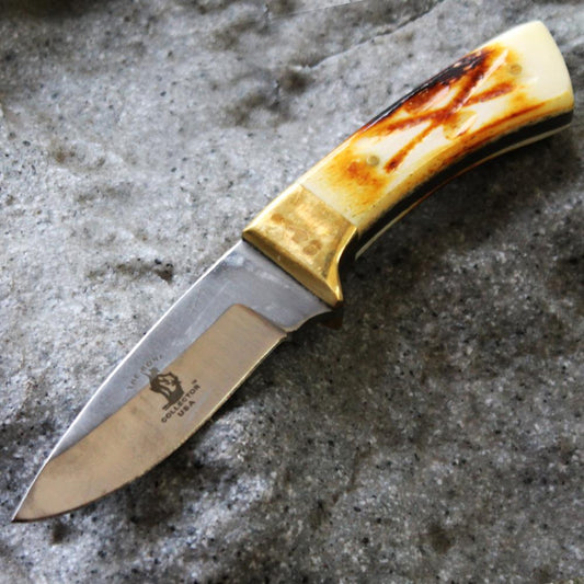 BC 791 6.25" Bone Collector Slim Skinning Hunting Knife with Leather Sheath