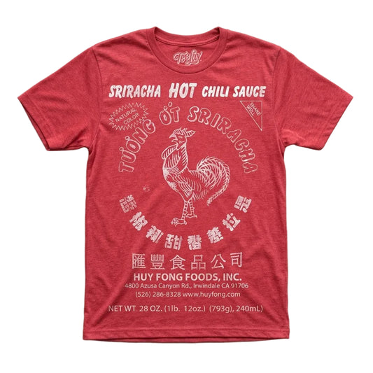 Men's Red Sriracha Sauce Graphic Tee T-Shirt