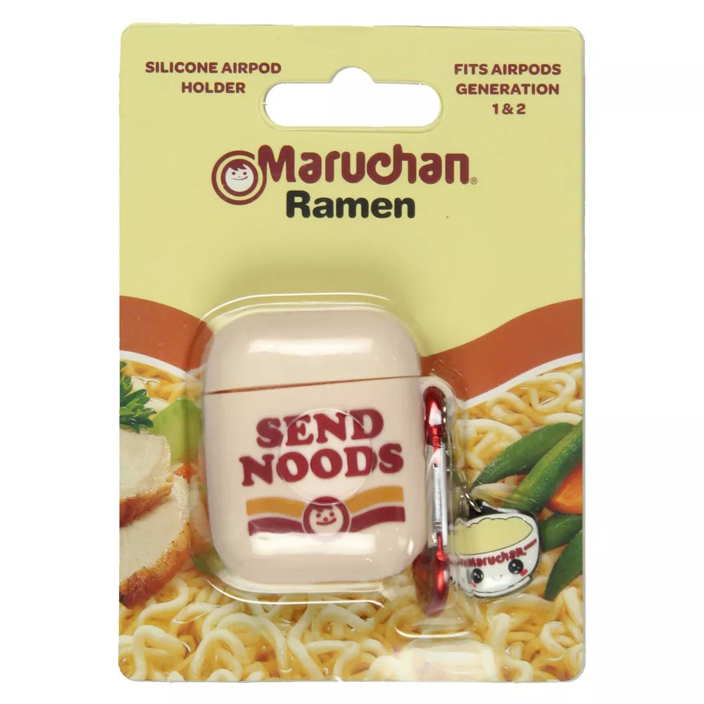 Maruchan Ramen Instant Lunch Send Noods Airpod Generation 1 and 2 Earbud Holder with Charm and Carabiner