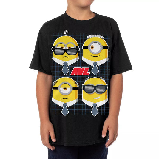 Boys Minions Anti-Villain League Short Sleeve Graphic Tee T-Shirt