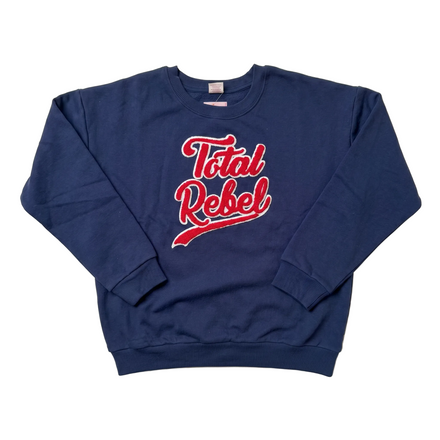 Girls navy Total Rebel embodied pullover sweatshirt by Rex Distributor, Inc., featuring a comfortable, casual sweater with a stylish design.