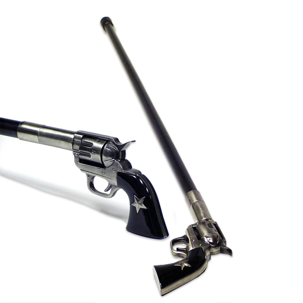 Rex Distributor revolver-style walking cane staff with star motif and rubber foot, 37-inch KN 1326-A