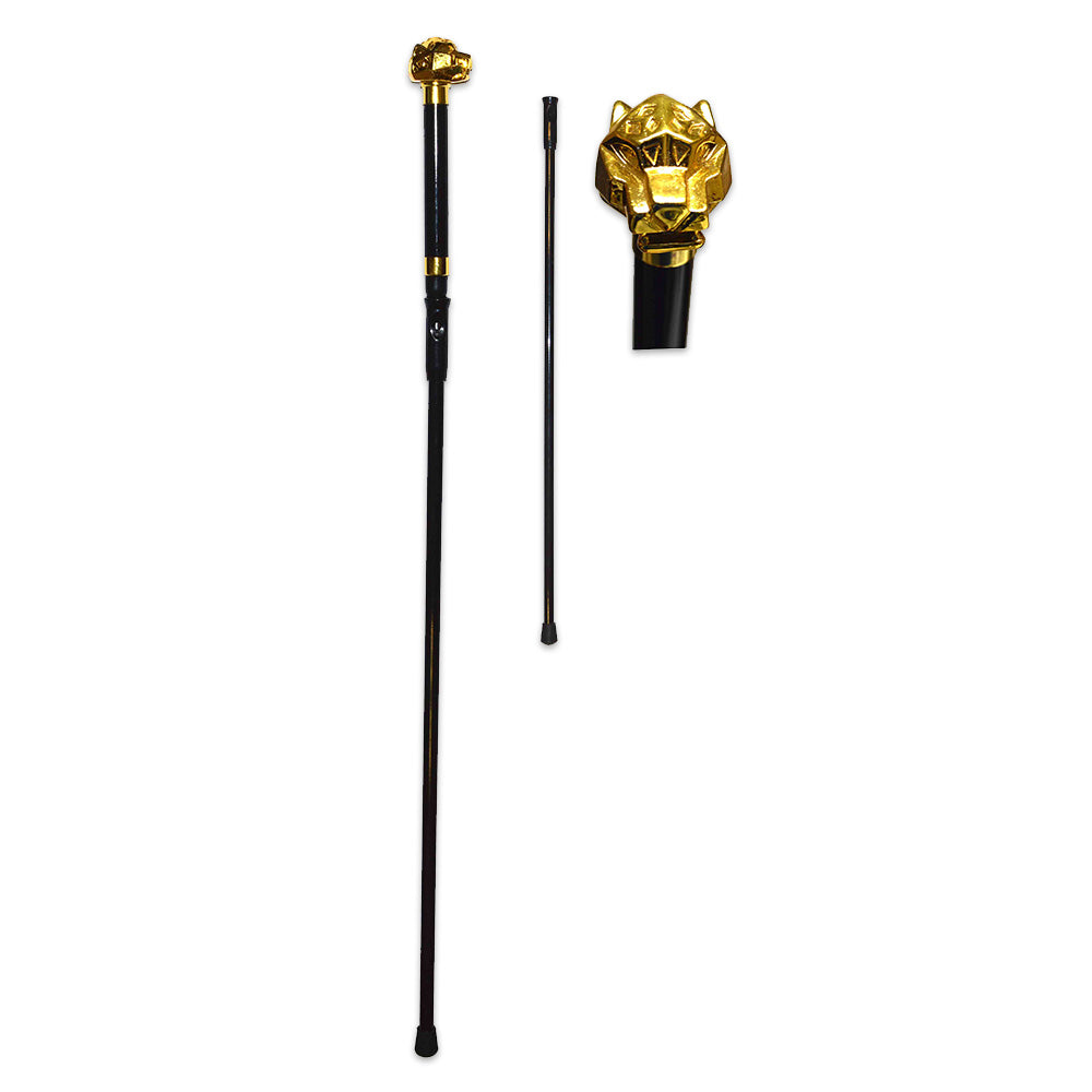 Rex Distributor gold lion head walking cane staff with rubber foot, 37-inch KN 1641-LN mobility stick