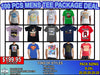 Men's 100 PCS Graphic Tee Mixed Styles Package Deal