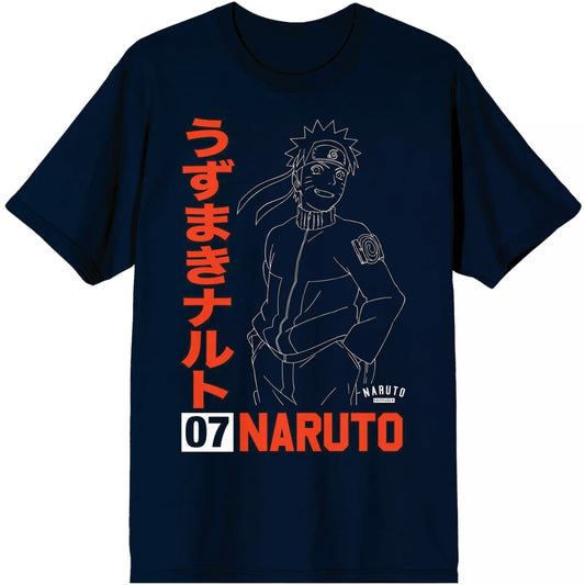 Men's Naruto Shippuden Uzumaki Line Art T-Shirt Mixed Colors