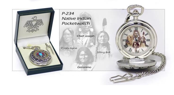 P 234 Native Indian Pocket Watch with Gift Box