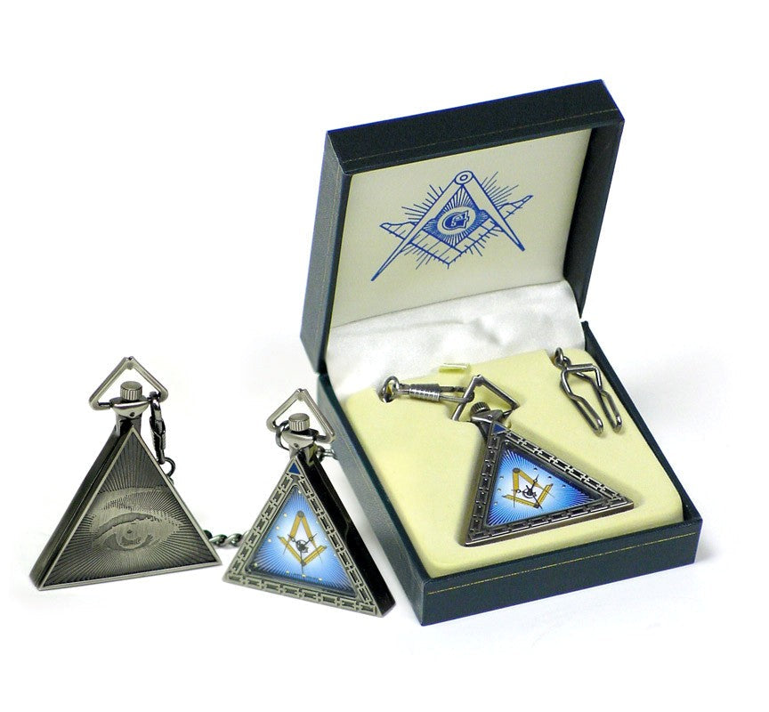P 276 Masonic Triangle Pocket Watch with Gift Box