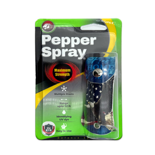 PSCH31-USA 0.5 Pepper Spray with USA Flag with Eagle Case