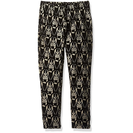 Girls Star Wars Darth Vader Legging Black & Gold