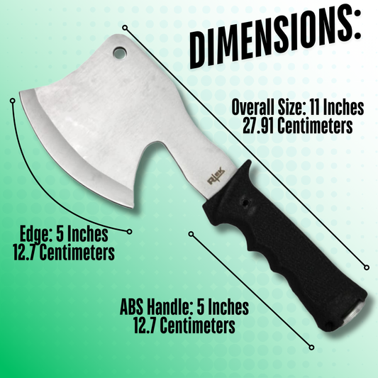 RT 7177-110S 11" RTEK Silver Survival Axe with Sheath & Survival Kit