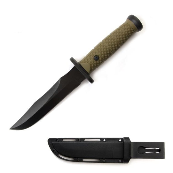SE 5127-GN 12.5" Green Army Handle Fixed Blade Hunting with Heavy Duty Sheath
