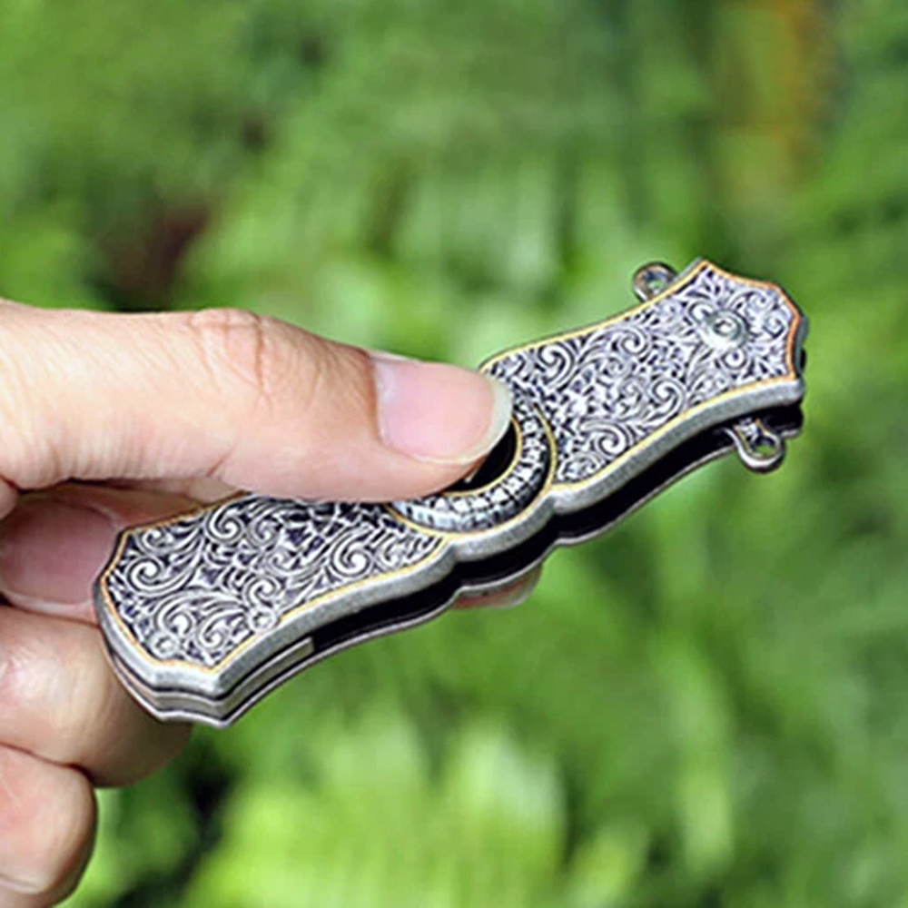 SPK 3423-GN 3" Rtek Royal Green Folding Knife Fidget Spinner