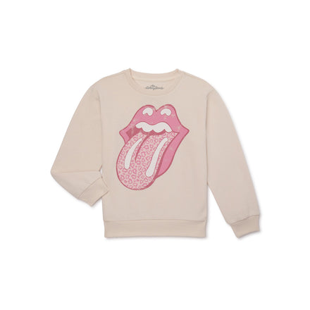 Girls The Rolling Stones Graphic Crewneck Fleece Sweatshirt