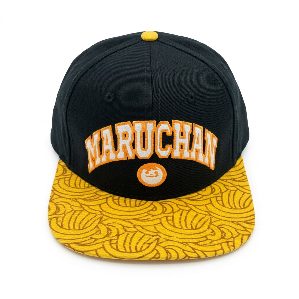 Maruchan Noodel Brim Men's Snapback Hat Black
