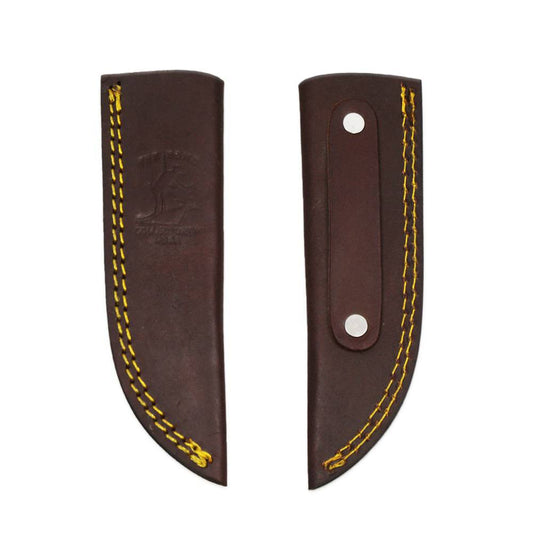 Bone Collector 8-inch hunting knife with bovine bone handle and leather sheath, designed for outdoor hunting and survival.