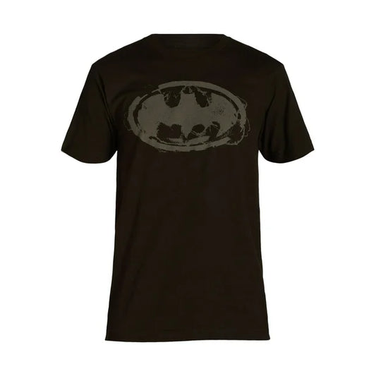 Men's Black Batman Logo Graphic Tee T-Shirt