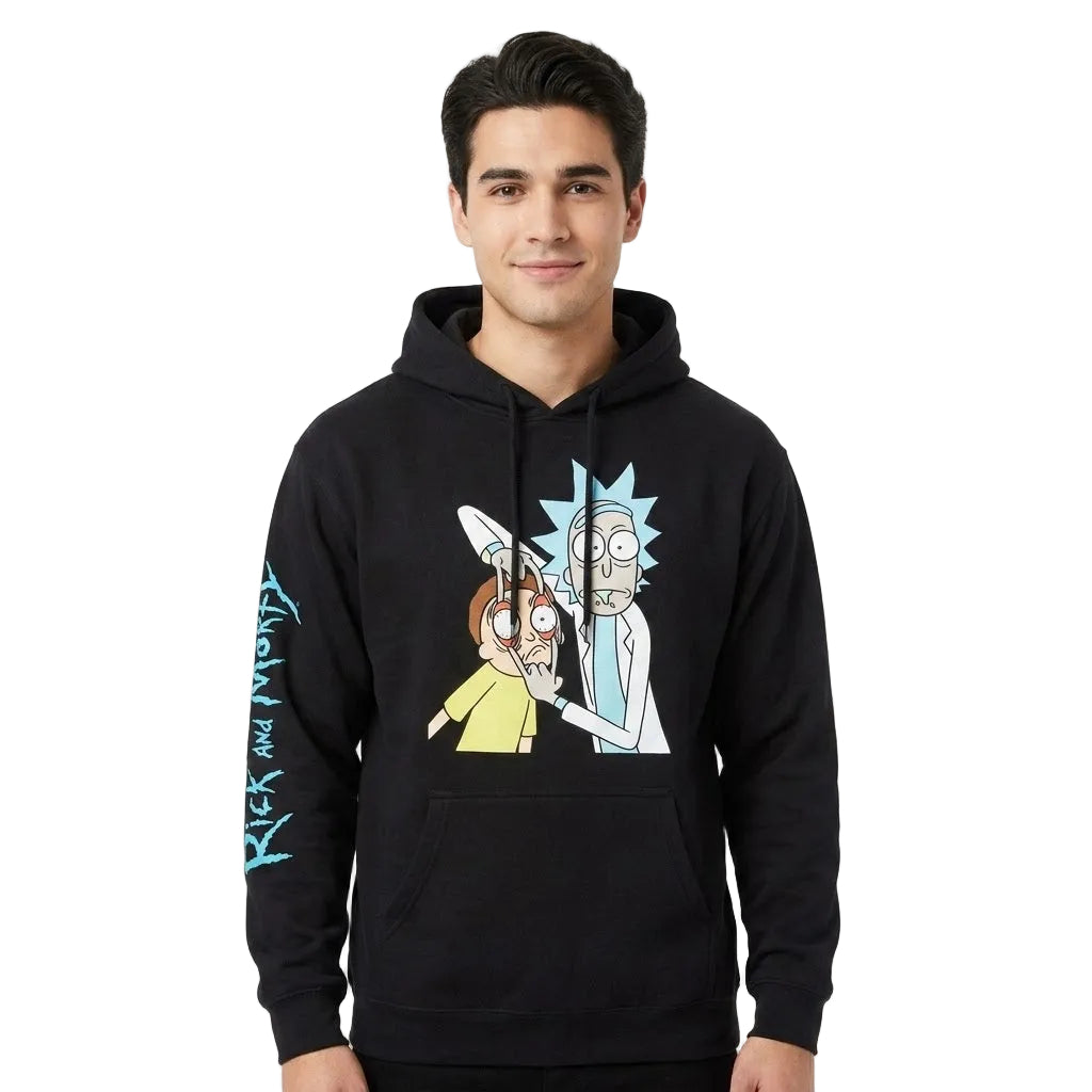Men's Rick and Morty Eyes Graphic Hoodie Pullover