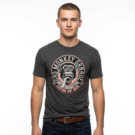 Men's Gas Monkey Garage Big & Tall Distressed Print Graphic Tee T-Shirt