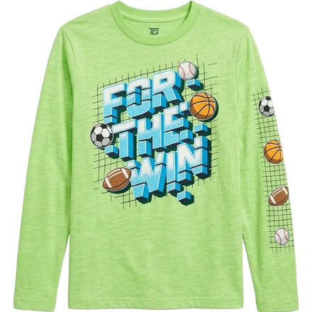 Boys 8-20 Tek Gear® For The Win Sports Graphic Tee Long Sleeve Shirt