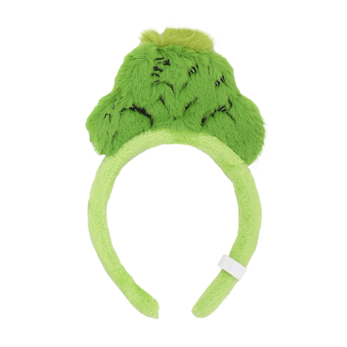 Grinch Plush Headband with Furry Collar Set