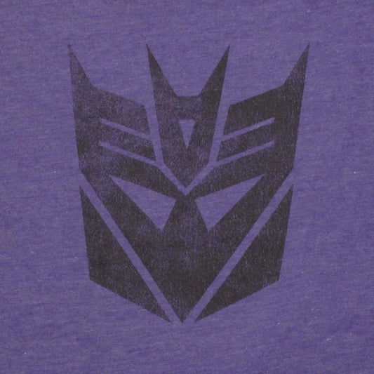 Men's Purple Transformers Decepticon Logo Graphic Tee T-Shirt