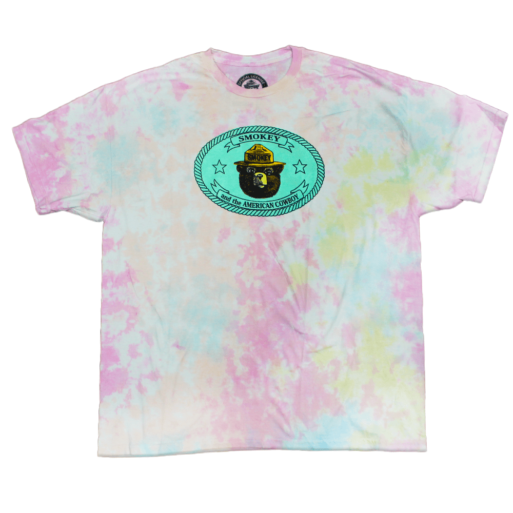 smokey the bear tie dye shirt