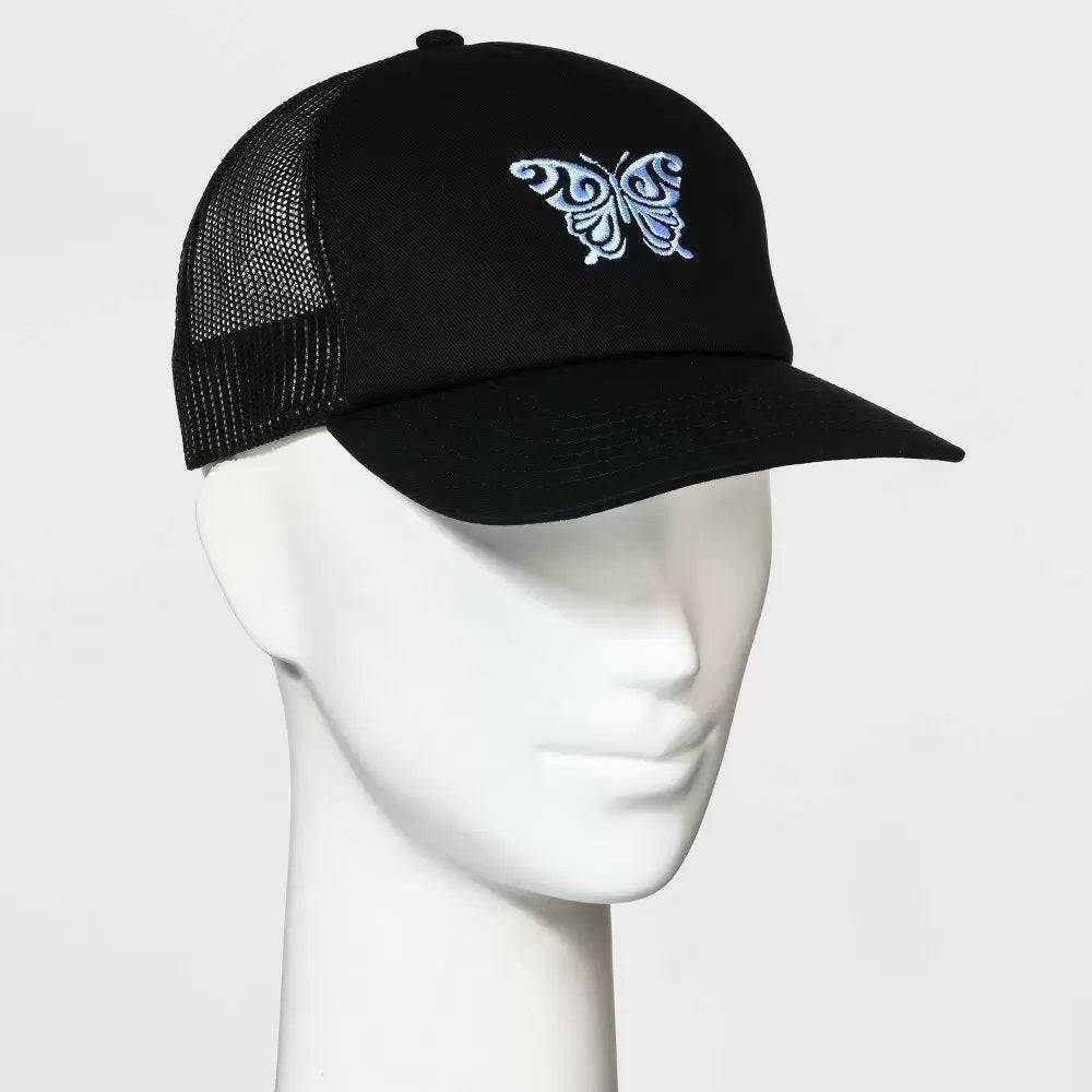 Butterfly Trucker Hat - Black - Rex Distributor, Inc. Wholesale Licensed Products and T-shirts, Sporting goods,