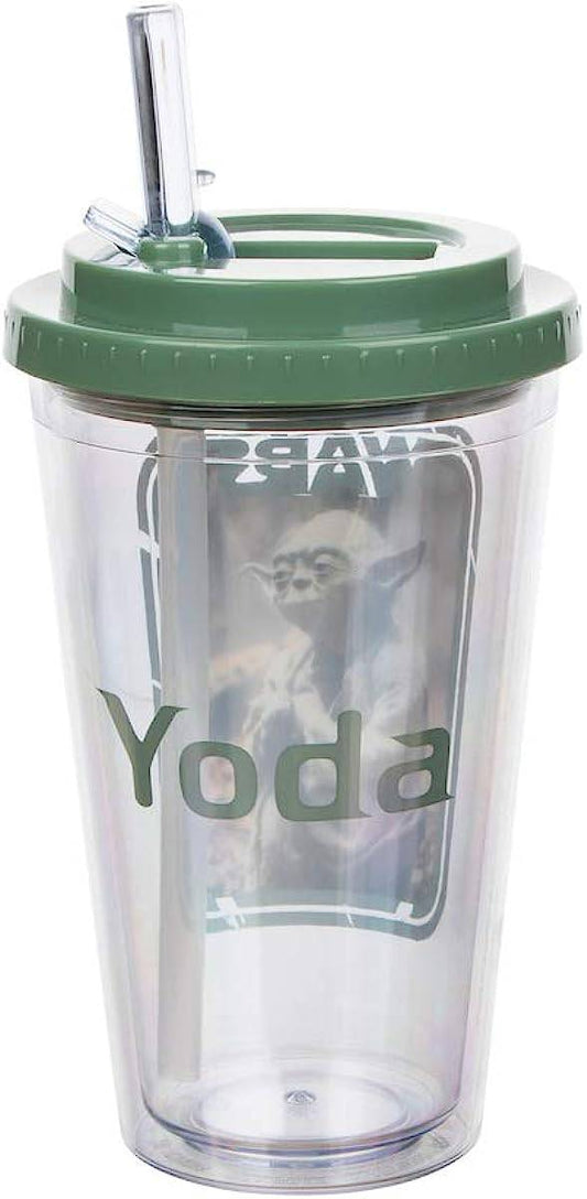 Star Wars Movie Yoda Flip Straw Travel Cup - Rex Distributor, Inc. Wholesale Licensed Products and T-shirts, Sporting goods,