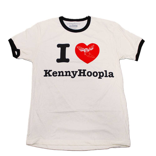 Men's Cream I Heart Kennyhoopla Ringer Tee T-Shirt - Rex Distributor, Inc. Wholesale Licensed Products and T-shirts, Sporting goods,