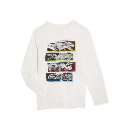 Boys’ Wonder Nation Dinosaur Graphic T-Shirt with Long Sleeves, Sizes 4-18 & Husky - Rex Distributor, Inc. Wholesale Licensed Products and T-shirts, Sporting goods,