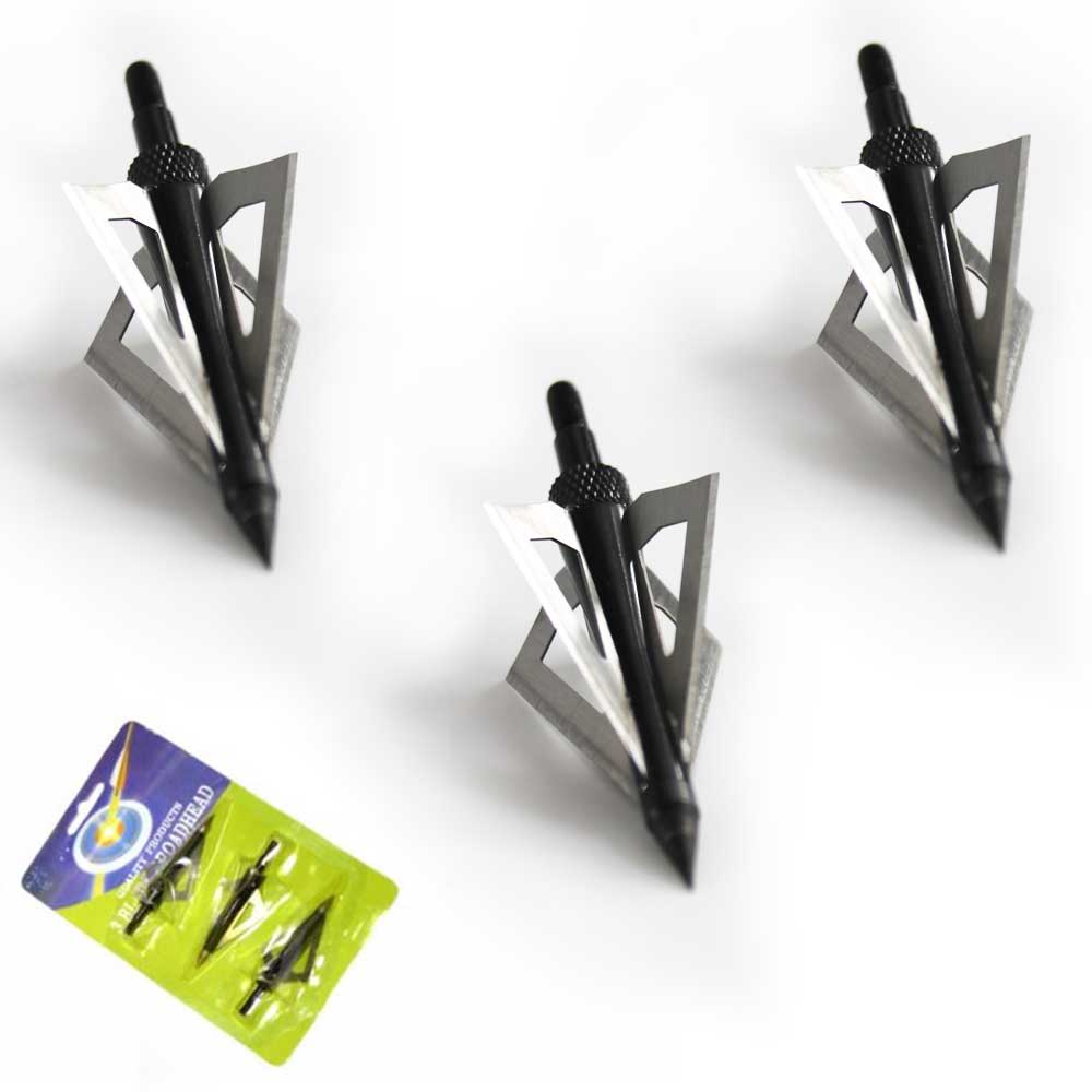 MK 150-E4 THREE 4-BLADED BROAD HEAD ARROW TIPS - Rex Distributor, Inc. Wholesale Licensed Products and T-shirts, Sporting goods,