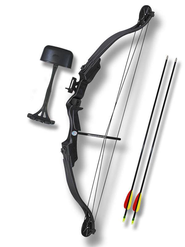 Rex Distributor MK CB010-BK archery bow with matching arrows, designed for crossbow enthusiasts, shown with accessories.