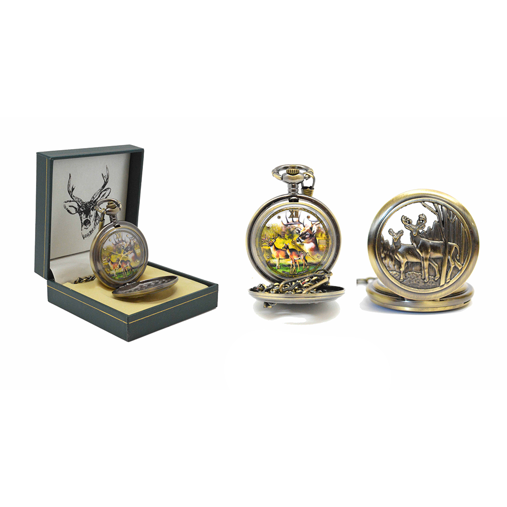 P 301 Deer Pocket Watch with Gift Box