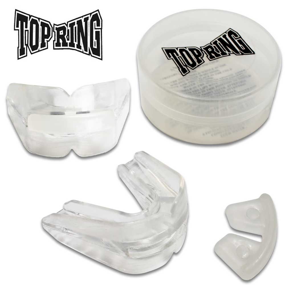 Rex 397-WH boil and bite mouth guard for boxing and fitness, shown in white, designed for sports protection.