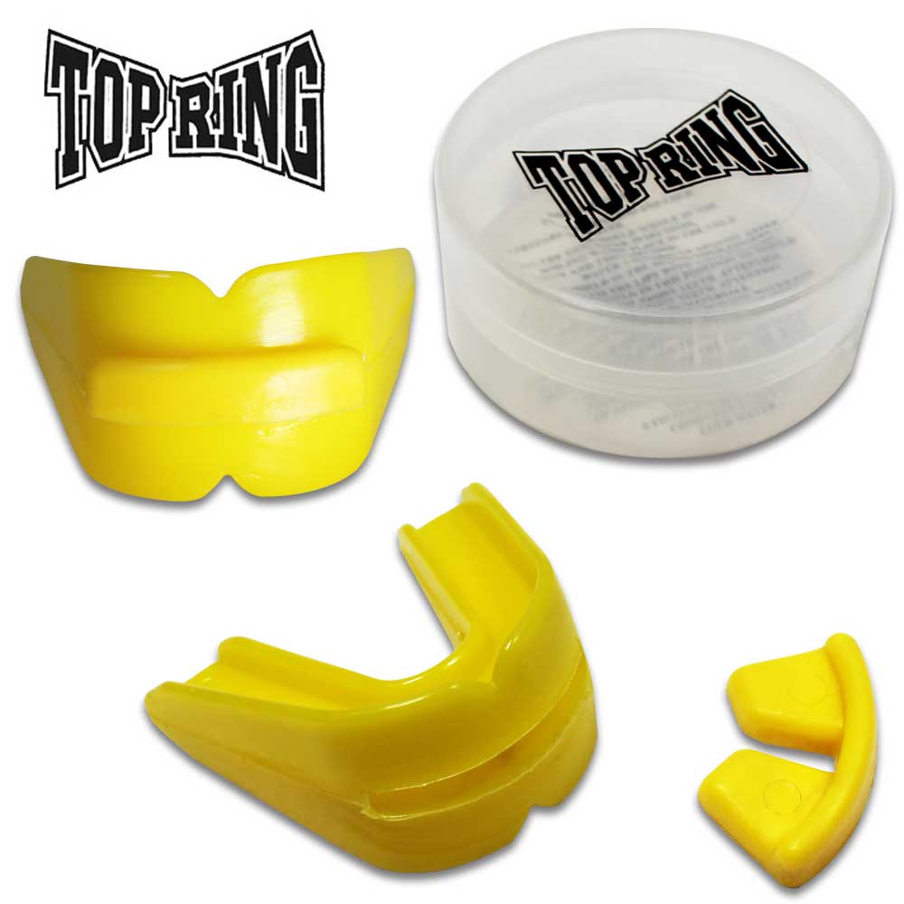Rex 397-YW boil and bite boxing mouth guard, fitness sports protective gear, shown in clear view.