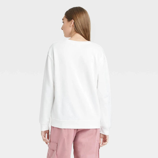 Women's Nickelodeon White Holiday Rugrats Sweatshirt