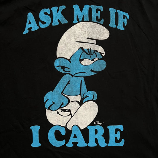Men's Smurfs Ask Me If I Care Graphic Tee T-Shirt