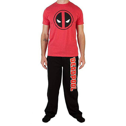 Mens Marvel Deadpool Logo Sleep Set Sleep Set Shirt Pants - Rex Distributor, Inc. Wholesale Licensed Products and T-shirts, Sporting goods,
