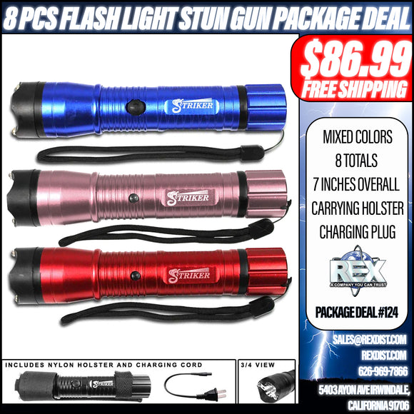 Package Deal #124 - 8 PCS Flashlight Stun Gun Package Deal | Free Shipping