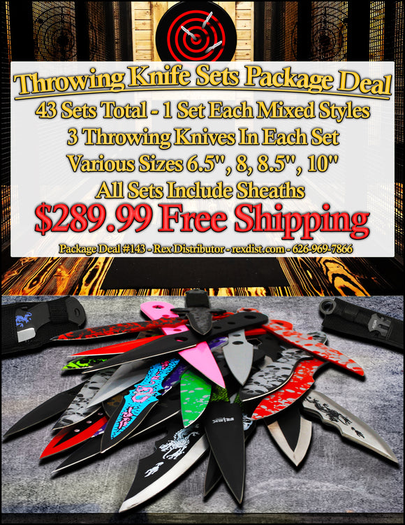 Package Deal #143 43 Sets Mixed Styles Throwing Knife Package Deal - Free Shipping